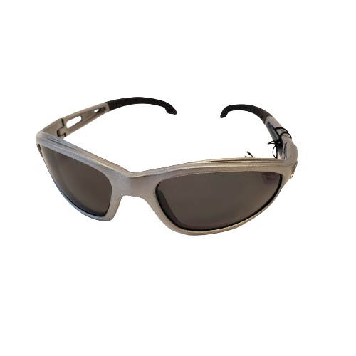 SAFETY GLASSES - SILV/SMOKE WOLVERINE - SMOKE LENSE